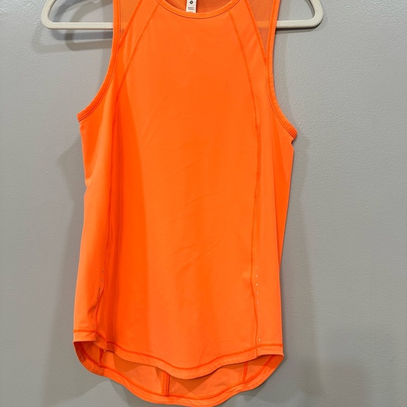 Lululemon Orange Sculpt Tank Top Back Vent Size 2 - Picture 4 of 8